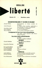 Cover of Volume 4, Number 24, June–July 1962, pp. 386-480, Liberté