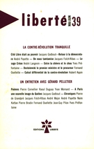 Cover of Volume 7, Number 3 (39), May–June 1965, pp. 203-328, Liberté
