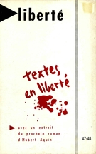 Cover of Volume 8, Number 5-6 (47-48), September–December 1966, pp. 3-185, Liberté
