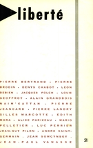 Cover of Volume 9, Number 3 (51), May–June 1967, pp. 2-93, Liberté