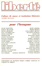 Cover of Pour l'Hexagone, Volume 20, Number 6 (120), November–December 1978, pp. 3-132, Liberté