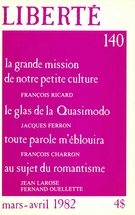 Cover of Volume 24, Number 2 (140), March–April 1982, pp. 3-109, Liberté