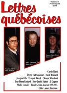 Cover of Number 41, Spring 1986, pp. 5-87, Lettres québécoises