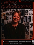 Cover of Number 112, Winter 2003, pp. 3-56, Lettres québécoises