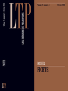 Cover of Fichte, Volume 72, Number 1, February 2016, pp. 5-191, Laval théologique et philosophique