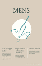 Cover of Volume 15, Number 2, Spring 2015, pp. 5-141, Mens
