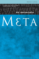 Cover of Volume 60, Number 1, April 2015, pp. 1-205, Meta