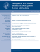 Cover of Management et Diversité : lignes de tension et perspectives, Volume 17, Special Issue, 2013, pp. 5-112, Management international / International Management / Gestiòn Internacional