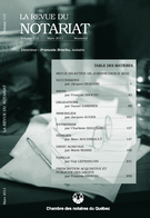 Cover of REVUE SÉLECTIVE DE JURISPRUDENCE 2010, Volume 113, Number 1, March 2011, pp. 1-291, Revue du notariat