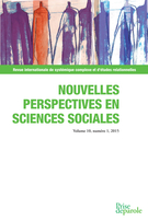 Cover of Sur le thème du territoire, Volume 10, Number 1, November 2014, pp. 13-338, Nouvelles perspectives en sciences sociales