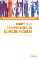 Cover of Sur le thème de l’analyse de données textuelles informatisée, Volume 11, Number 1, November 2015, pp. 15-461, Nouvelles perspectives en sciences sociales