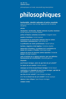 Cover of Territorialité, identité nationale et justice mondiale, Volume 39, Number 2, Fall 2012, pp. 337-512, Philosophiques