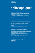 Cover of Centenaire de la naissance de Paul Ricoeur (1913-2013), Volume 41, Number 2, Fall 2014, pp. 233-433, Philosophiques