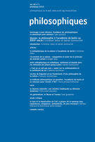 Cover of La philosophie à l’Académie de Berlin au XVIII<sup>e</sup> siècle, Volume 42, Number 1, Spring 2015, pp. 3-223, Philosophiques