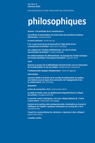 Cover for issue 'L’Incertitude de la connaissance' of the journal 'Philosophiques'