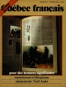 Cover of Number 41, February 1981, pp. 2-87, Québec français