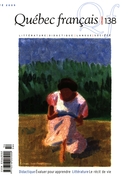 Cover of Le récit de vie, Number 138, Summer 2005, pp. 1-112, Québec français