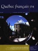 Cover of La francophonie dans les Amériques, Number 154, Summer 2009, pp. 1-167, Québec français