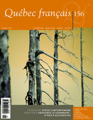 Cover of Poésie contemporaine, Number 156, Winter 2010, pp. 1-111, Québec français