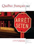 Cover of Littérature amérindienne, Number 162, Summer 2011, pp. 1-99, Québec français