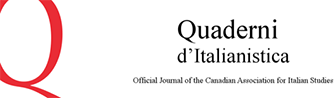 Logo for Quaderni d'Italianistica