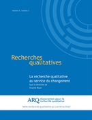Cover of La recherche qualitative au service du changement, Volume 31, Number 2, May 2012, pp. 1-132, Recherches qualitatives