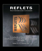 Cover of La recherche et l’intervention en travail social en contexte francophone minoritaire au Canada, Volume 22, Number 2, Fall 2016, pp. 10-236, Reflets