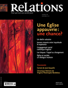 Cover of Une Église appauvrie : une chance?, Number 759, September 2012, pp. 3-42, Relations
