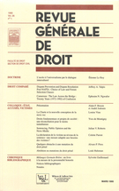 Cover of Volume 26, Number 1, March 1995, pp. 5-191, Revue générale de droit