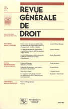Cover of Volume 26, Number 2, June 1995, pp. 205-358, Revue générale de droit