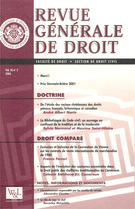 Cover of Volume 32, Number 2, 2002, pp. 205-430, Revue générale de droit