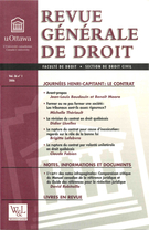 Cover of Volume 36, Number 1, 2006, pp. 5-144, Revue générale de droit
