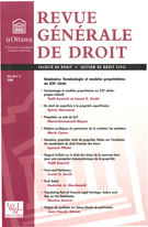 Cover of Volume 38, Number 2, 2008, pp. 229-513, Revue générale de droit