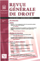 Cover of Volume 42, Number 1, 2012, pp. 7-476, Revue générale de droit