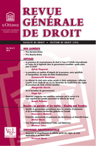 Cover of Volume 43, Number 2, 2013, pp. 277-657, Revue générale de droit