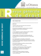 Cover of Volume 45, Number 1, 2015, pp. 5-347, Revue générale de droit