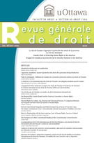 Cover forthe thematic issueLe rôle du Canada à l’égard de la protection des droits de la personne au sein des Amériques