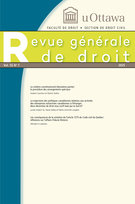 Cover for issue 'Volume 55, Number 1, 2025' of the journal 'Revue générale de droit'