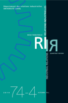 Cover of Volume 74, Number 4, Fall 2019, pp. 621-830, Relations industrielles / Industrial Relations
