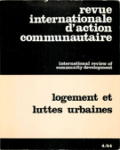 Cover of Logement et luttes urbaines, Number 4 (44), Fall 1980, pp. 3-215, International Review of Community Development / Revue internationale d’action communautaire