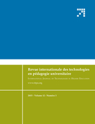 Cover of Volume 12, Number 3, 2015, pp. 6-74, Revue internationale des technologies en pédagogie universitaire / International Journal of Technologies in Higher Education