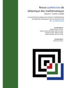 Cover for issue 'Numéro thématique – La continuité des pratiques de soutien en mathématiques de l’éducation préscolaire à la fin du primaire (2/2)' of the journal 'Revue québécoise de didactique des mathématiques'
