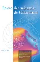 Cover of Volume 40, Number 1, 2014, pp. 7-177, Revue des sciences de l’éducation