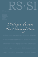 Cover of L’éthique du <em>care</em>, Volume 30, Number 1-2-3, 2010, pp. 3-210, Recherches sémiotiques / Semiotic Inquiry