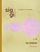 Cover for issue 'Le moyen' of the journal 'Siggi'