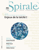 Cover of Enjeux de la laïcité I, Number 234, Fall 2010, pp. 3-86, Spirale