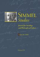 Cover for issue 'Volume 29, Number 2, 2025' of the journal 'Simmel Studies'