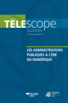 Cover of Les administrations publiques à l’ère du numérique, Volume 18, Number 1-2, Spring–Summer 2012, pp. III-215, Télescope