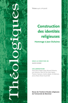 Cover of Construction des identités religieuses, Volume 24, Number 2, 2016, pp. 5-253, Théologiques