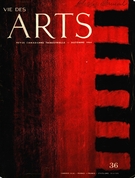 Cover of Number 36, Fall 1964, pp. 12-50, Vie des arts